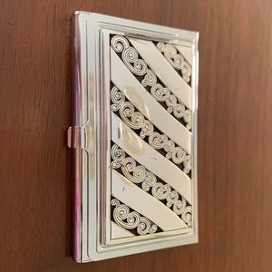 Brighton Silver Business Card Holder